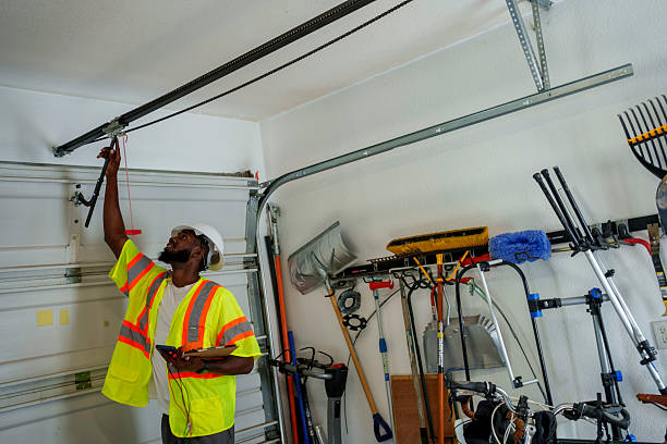Professional Garage Door Panel Replacement technician working in Quincy, CA